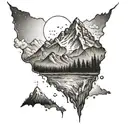 gothic mountain in crested butte, co tattoo design idea