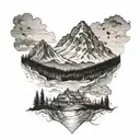 gothic mountain in crested butte, co tattoo design idea