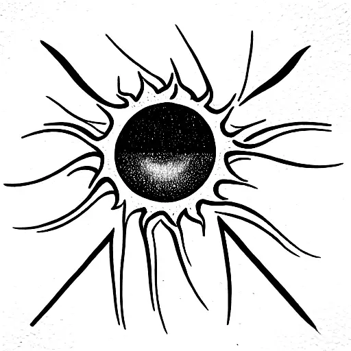 ivy root covers sun tattoo design idea