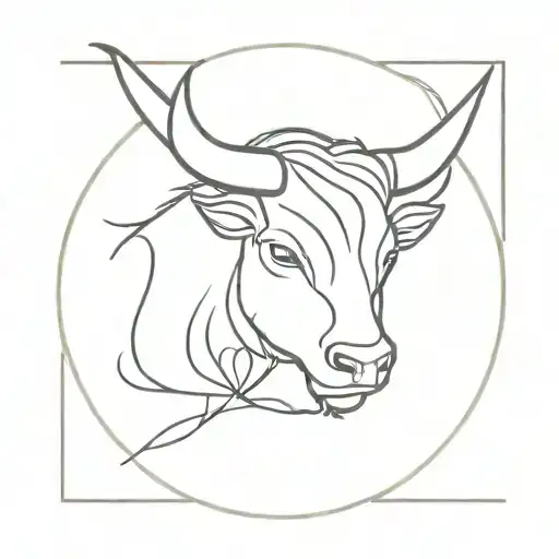 taurus zodiac sign tattoo design idea