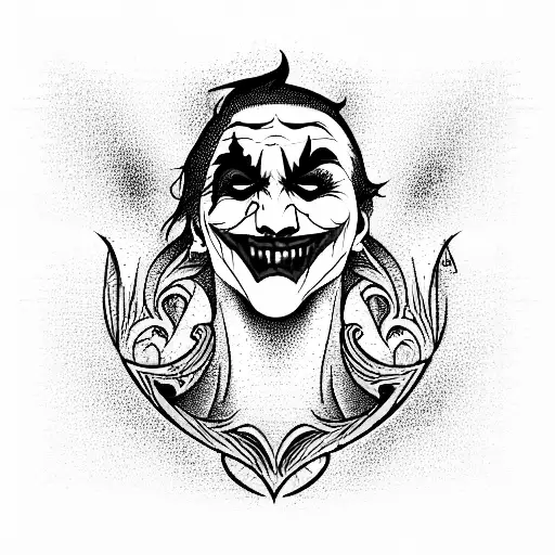 Joker tattoo design idea
