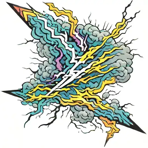 lightning bolt tattoo design idea