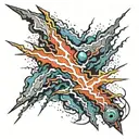 lightning bolt tattoo design idea