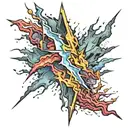lightning bolt tattoo design idea