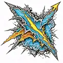 lightning bolt tattoo design idea