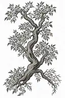 willow tree branch tattoo design idea