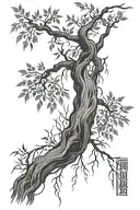 willow tree branch tattoo design idea