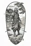 Ronin night tattoo design idea