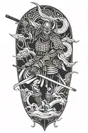 Ronin night tattoo design idea