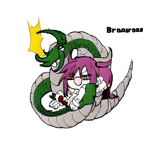 Dragon as ouroboros colored tattoo design idea