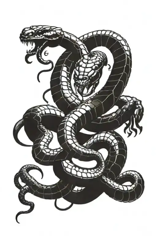 snake fighting scorpion tattoo design idea