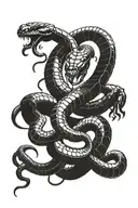 snake fighting scorpion tattoo design idea