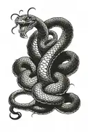 snake fighting scorpion tattoo design idea