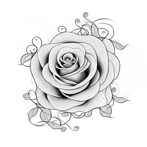 A beautiful and intricate design of intertwined roses and vines symbolizing eternal love and protection for your wife tattoo design idea