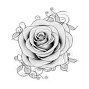 A beautiful and intricate design of intertwined roses and vines symbolizing eternal love and protection for your wife tattoo design idea