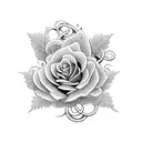 A beautiful and intricate design of intertwined roses and vines symbolizing eternal love and protection for your wife tattoo design idea