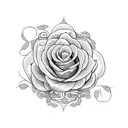 A beautiful and intricate design of intertwined roses and vines symbolizing eternal love and protection for your wife tattoo design idea