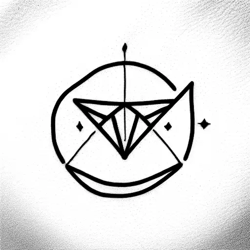 tootth and diamond tattoo design idea