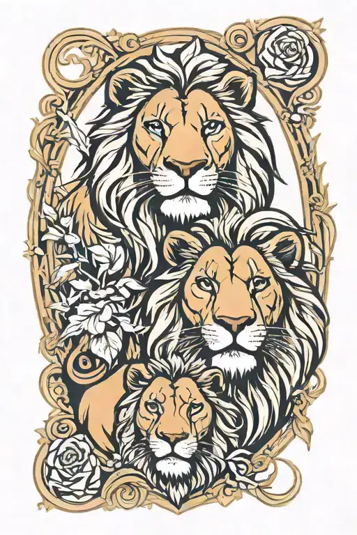 mufasa death and simba rise to king tattoo design idea