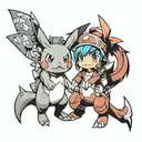 best friends pokemon tattoo design idea