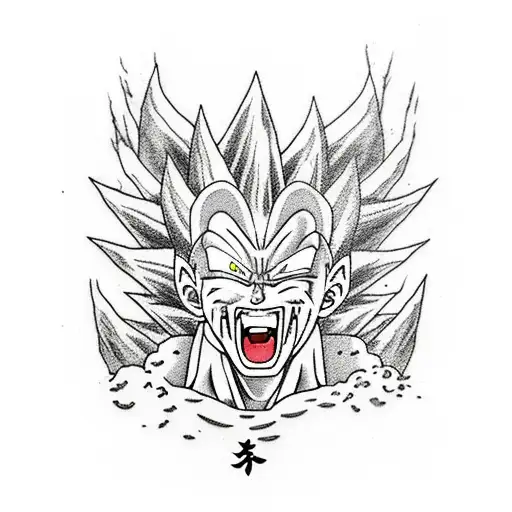 vegeta  tattoo design idea