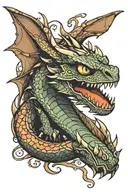 Toothless dragon tattoo design idea