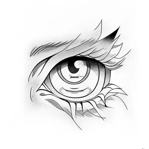 eyes and nose of pain from naruto tattoo design idea