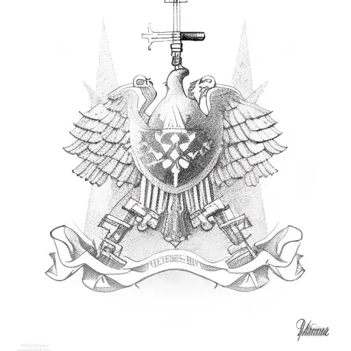 Military urkraine saint dinner  tattoo design idea