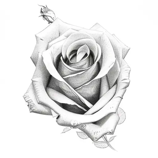 Rose with Bailey written on it tattoo design idea