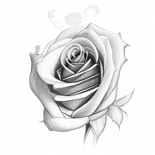 a pretty Rose with Bailey written on it tattoo design idea