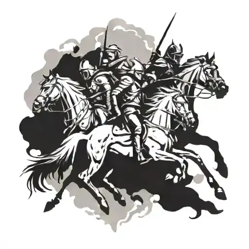 4 horsemen of the apocalypse  tattoo design idea