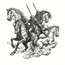 4 horsemen of the apocalypse  tattoo design idea