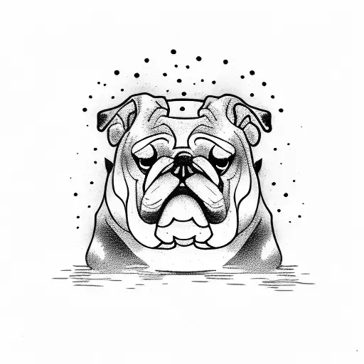 Bulldog that says Rest In Peace Brian  tattoo design idea