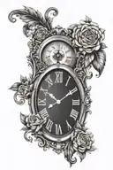 roman numerals date june 18 2015 april 21 2018 march 17 2021 clock 3:32pm tattoo design idea