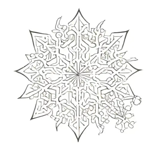 snowflake tattoo design idea