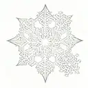 snowflake tattoo design idea