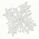 snowflake tattoo design idea