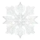 snowflake tattoo design idea