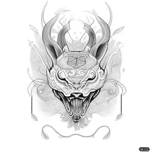 Alchemy-inspired animal transformation tattoo design idea