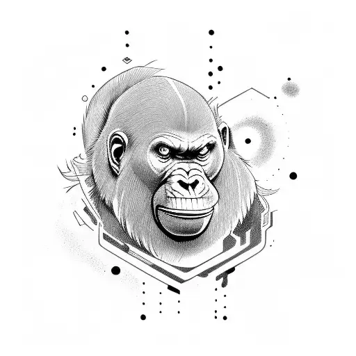 ape tattoo design idea