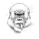 ape tattoo design idea