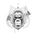 ape tattoo design idea
