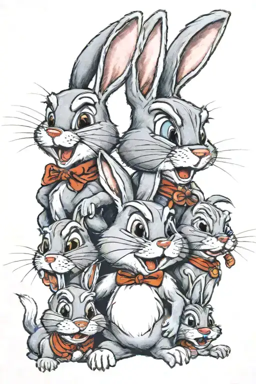 bugs bunny gang tattoo tattoo design idea
