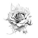 rose, Daffodil, marigold bouquet tattoo design idea