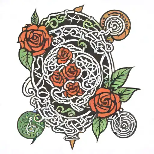 Celtic lollipop tattoo design idea