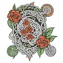 Celtic lollipop tattoo design idea