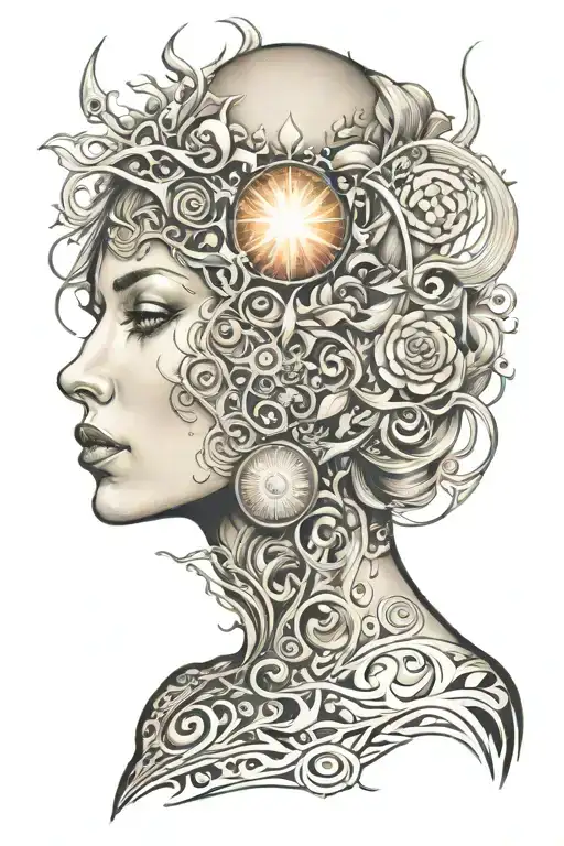 spiritual awakening tattoo design idea