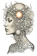 spiritual awakening tattoo design idea