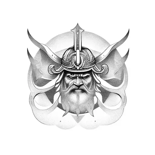 face if Odin tattoo design idea