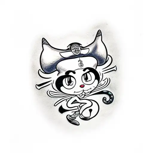 popeye betty boop felix the cat tattoo design idea